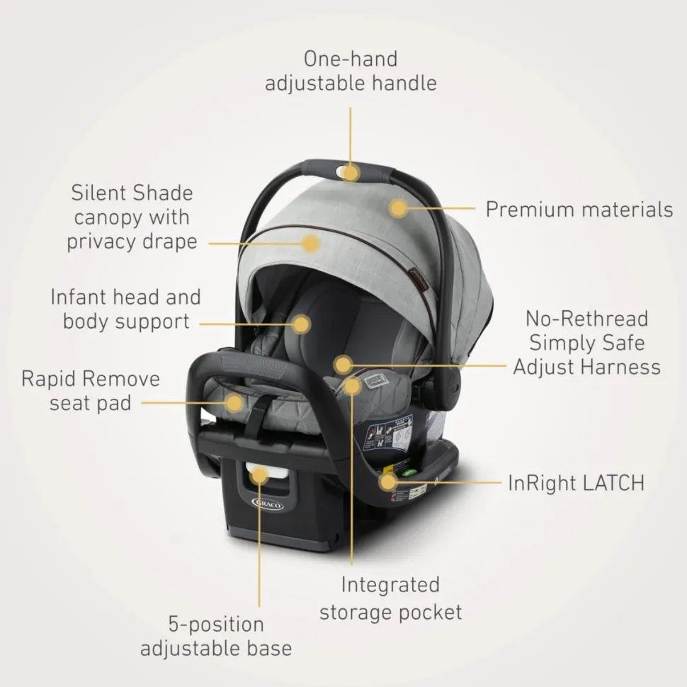 Graco Premier SnugRide SnugFit 35 XT Infant Car Seat - Midtown