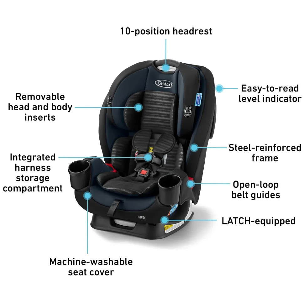 Graco TriRide 3-in-1 Convertible Car Seat - Clybourne