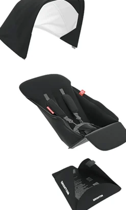 Greentom Reversible Seat Fabric Set - Black