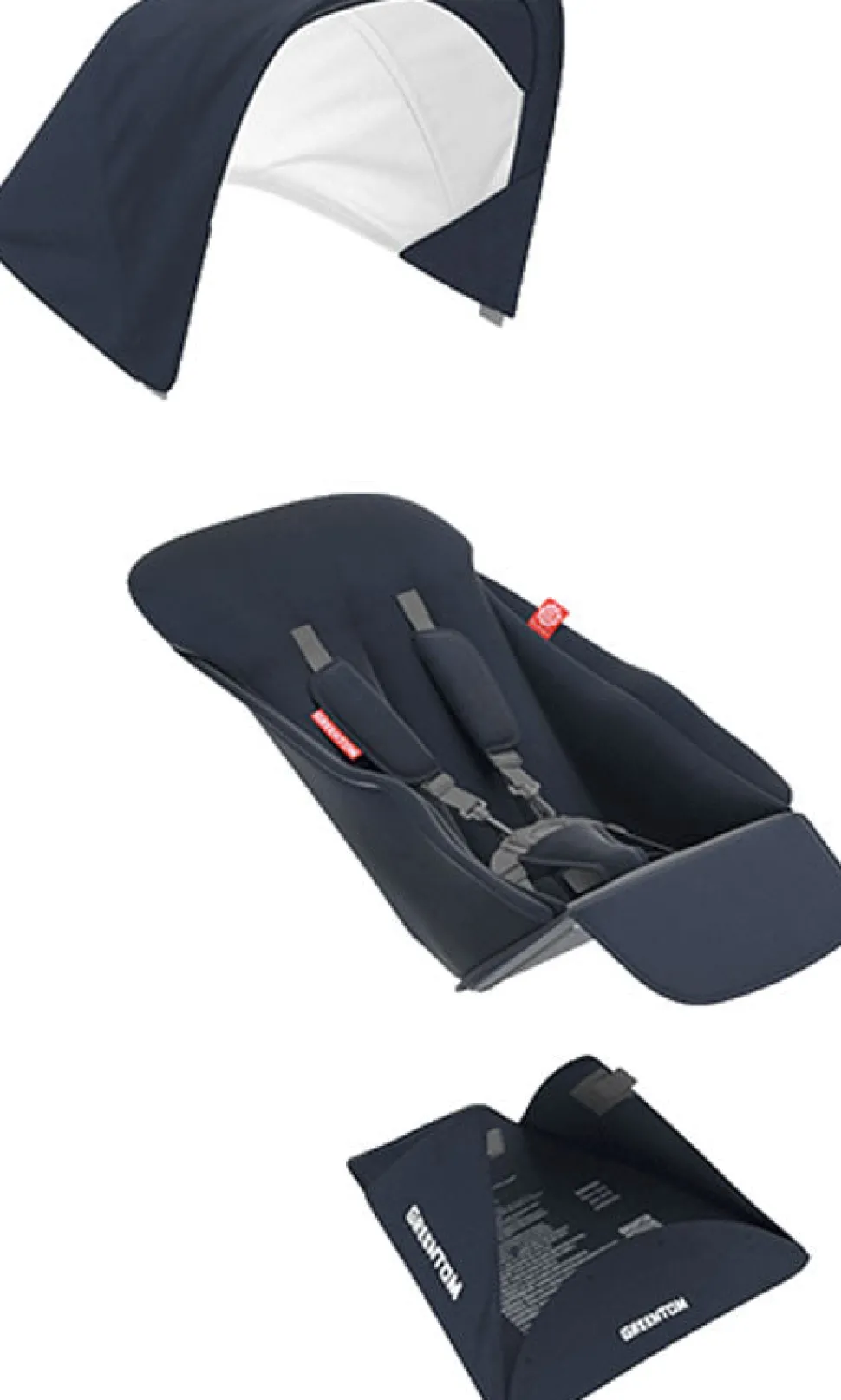 Greentom Reversible Seat Fabric Set - Blue