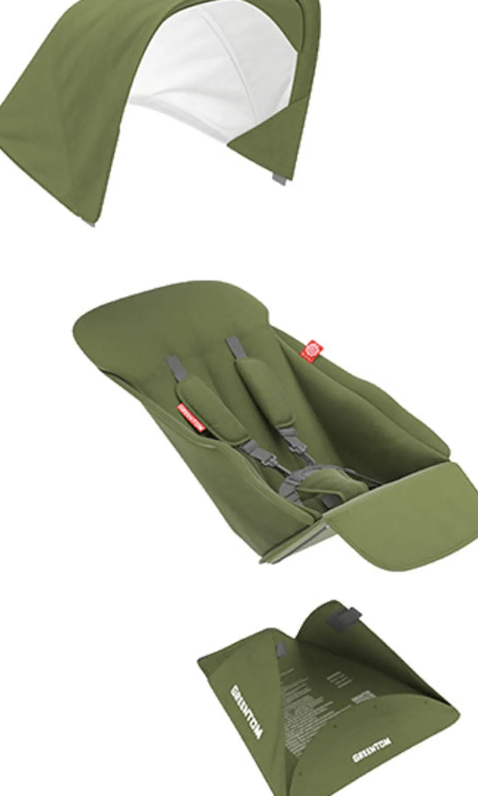 Greentom Reversible Seat Fabric Set - Olive