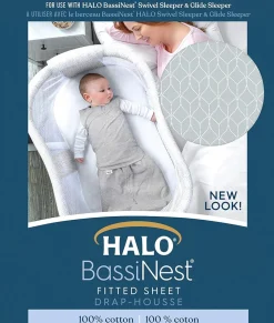 HALO BassiNest Fitted Sheet - Morning Mist