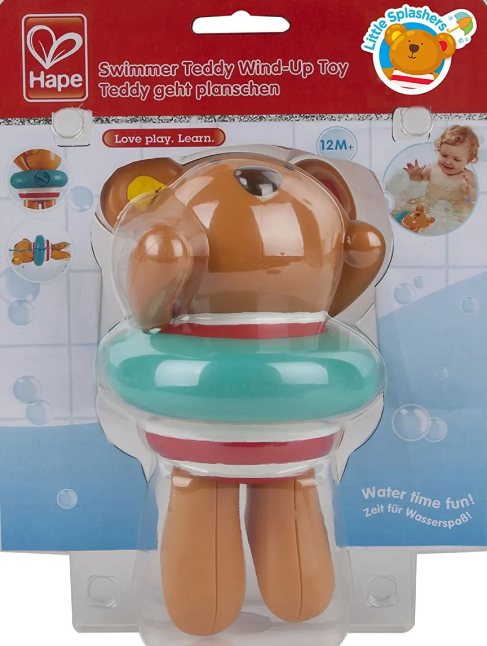 Hape Swimmer Teddy Wind-Up Bath Toy