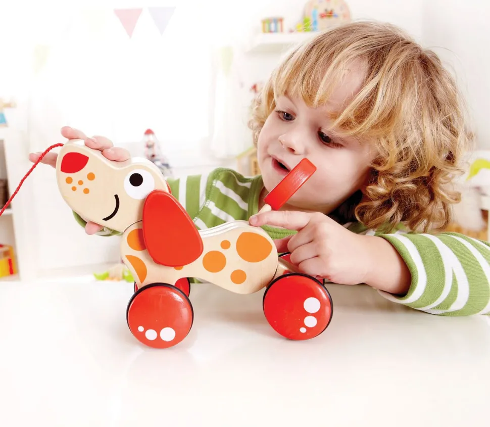 Hape Walk-Along-Puppy Wooden Pull Toy