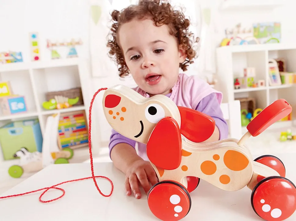 Hape Walk-Along-Puppy Wooden Pull Toy