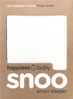 Happiest Baby SNOO Bassinet Fitted Sheet, Organic Cotton - White