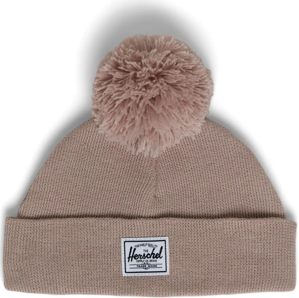 Herschel Baby Beanie Pom, 6-18 Months - Light Taupe