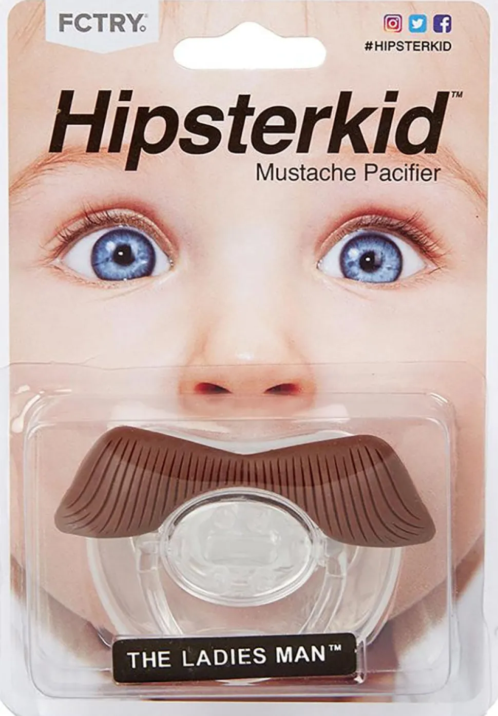 Hipsterkid The Ladies Man Mustache Pacifier