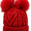 Huggalugs Fluffer Beanie Hat - Red, Small (0-6 months)