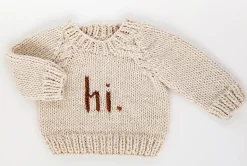 Huggalugs hi. Crew Neck Sweater - Pecan, 0-6 months