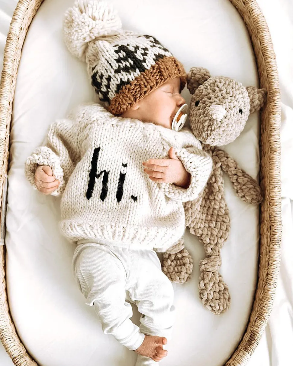 Huggalugs hi. Crew Neck Sweater - Black, 12-18 months