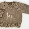 Huggalugs hi. Crew Neck Sweater - Pebble, 18-24 months
