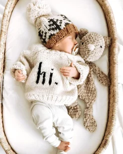 Huggalugs hi. Crew Neck Sweater - Black, 18-24 months