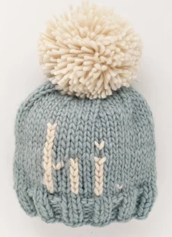 Huggalugs hi. Hand Knit Beanie Hat - Surf Blue, Medium (6-24 months)