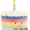Jellycat Amuseable Rainbow Birthday Cake Large, 10"
