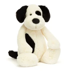 Jellycat Bashful Black and Cream Puppy, 21