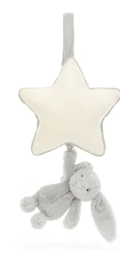 Jellycat Bashful Grey Bunny Musical Pull