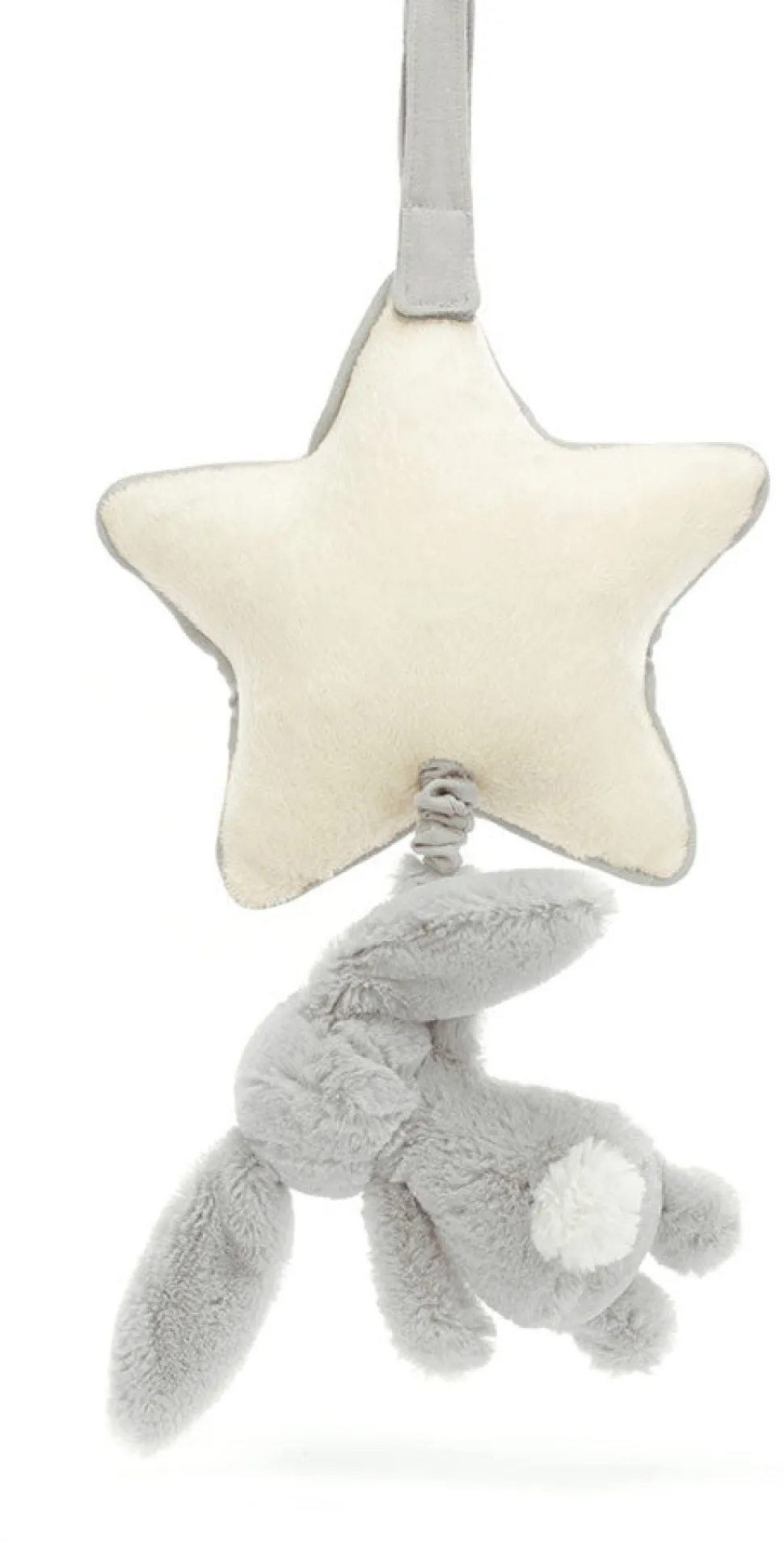 Jellycat Bashful Grey Bunny Musical Pull