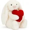 Jellycat Bashful Red Love Heart Bunny Medium, 12"