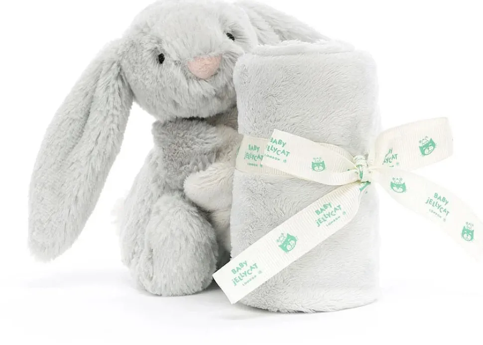 Jellycat Bashful Silver Bunny Soother, 13"