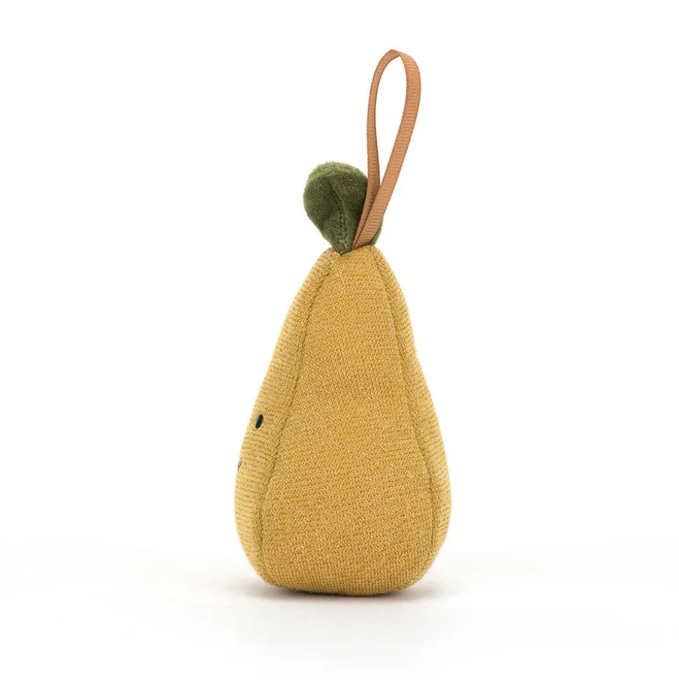 Jellycat Festive Folly Pear Ornament, 3"