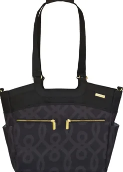 JJ Cole Camber Diaper Bag - Black & Gold