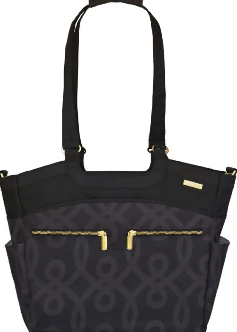 JJ Cole Camber Diaper Bag - Black & Gold