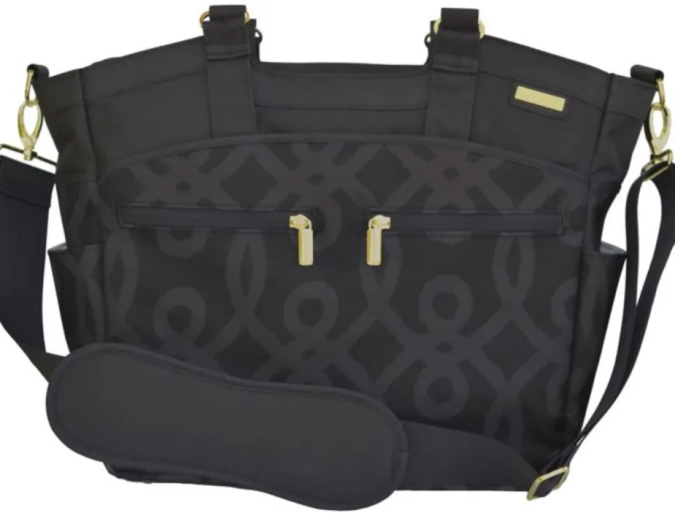 JJ Cole Camber Diaper Bag - Black & Gold