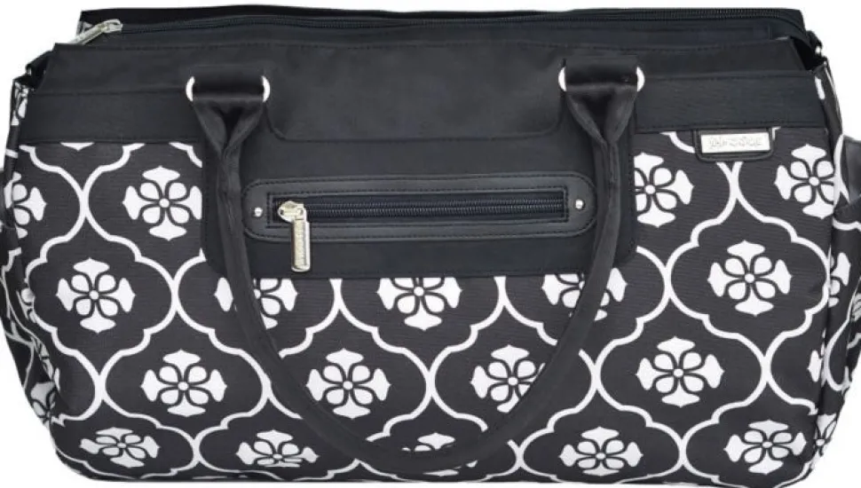 JJ Cole Parker Diaper Bag - Black Floret