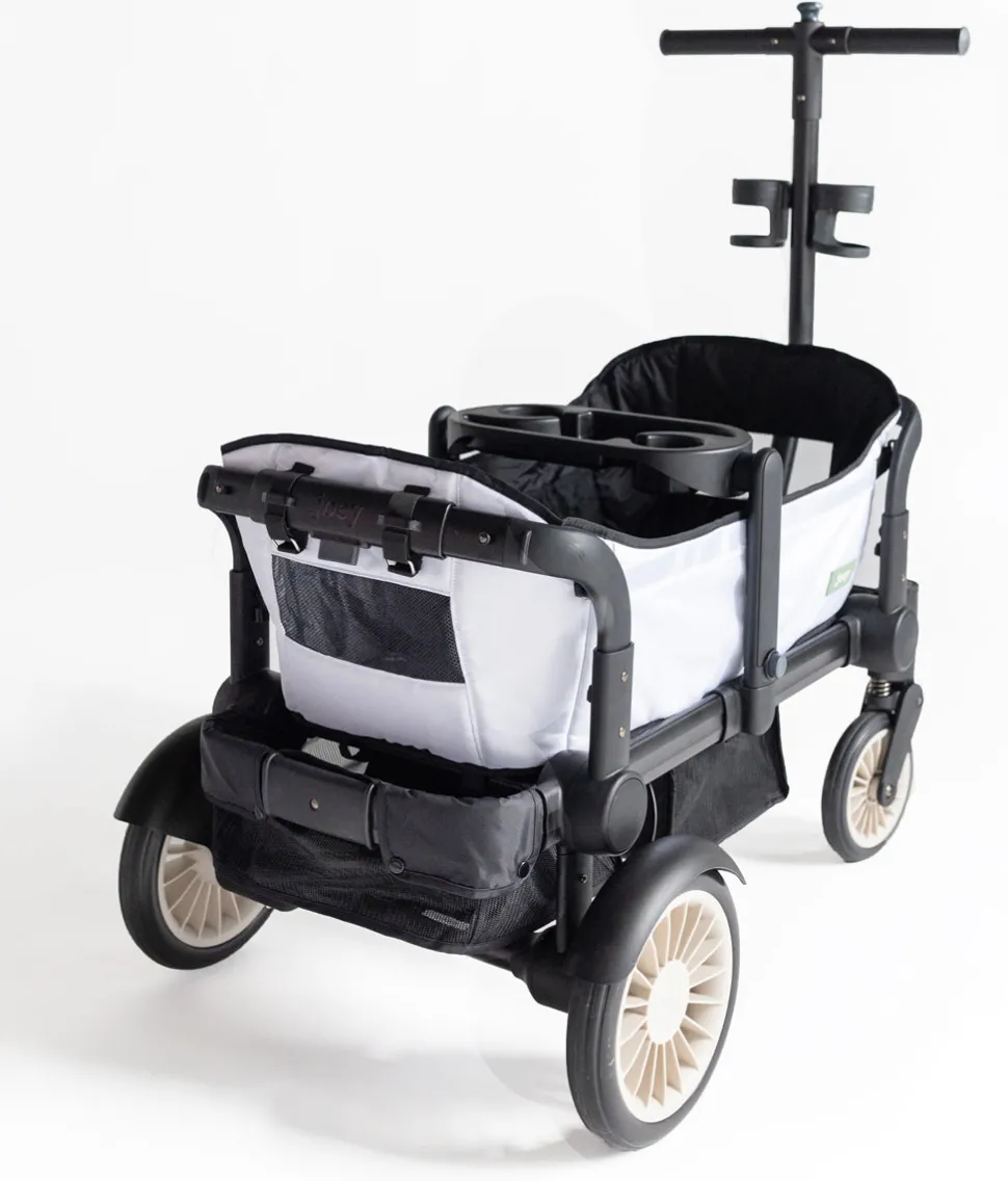 Joey (2 Seater) Stroller Wagon with 1 Canopy - White