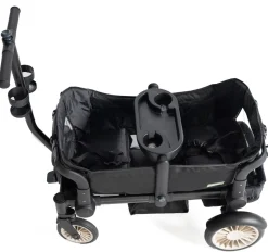 Joey (2 Seater) Stroller Wagon with 1 Canopy - Black