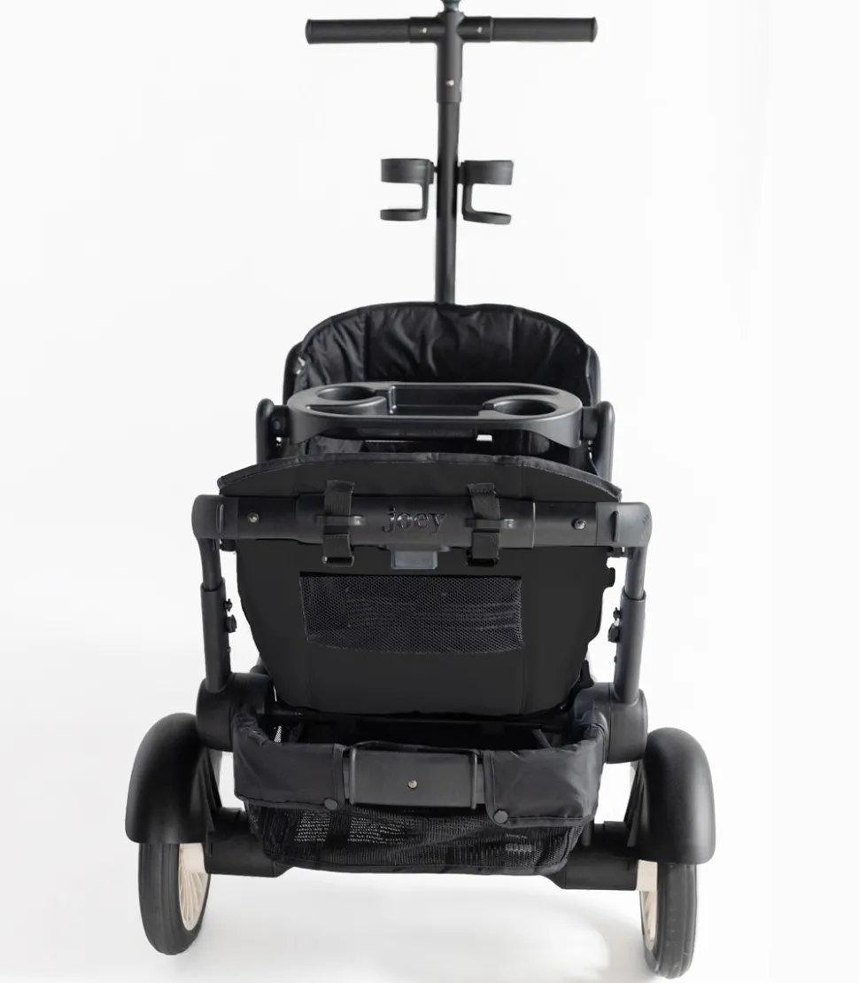 Joey (2 Seater) Stroller Wagon with 1 Canopy - Black