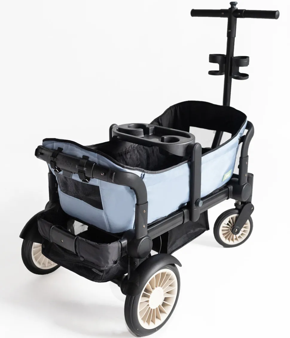 Joey (2 Seater) Stroller Wagon with 2 Canopies - Blue