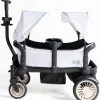 Joey (2 Seater) Stroller Wagon with 2 Canopies - White