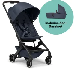 Joolz Aer+ Lightweight Compact Stroller + Bassinet Bundle - Navy Blue