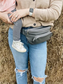 Kibou Diaper Bag Fanny Pack - Charcoal Gray