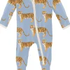 KicKee Pants Footie with Zipper - Pond Tiger, Newborn