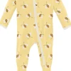 KicKee Pants Footie with Zipper - Wallaby Bees, Newborn