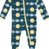 KicKee Pants Footie with Zipper - Peacock Planets, 18-24 Months