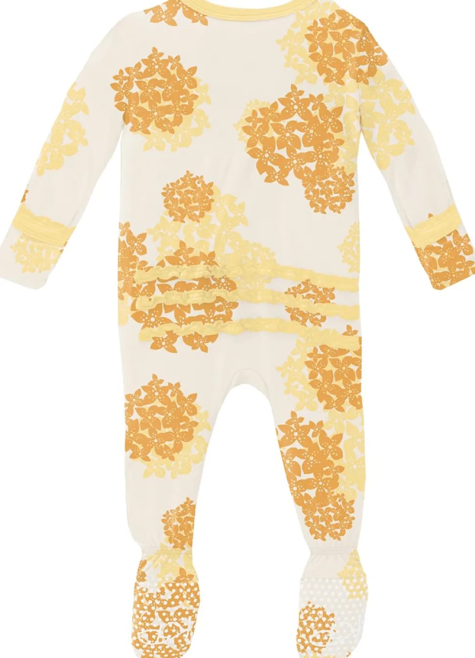 KicKee Pants Muffin Ruffle Footie with Zipper - Wallaby Hydrangea, 12-18 Months