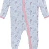KicKee Pants Print Classic Ruffle Footie with 2 Way Zipper - Dew Magical Princess, 0-3 Months