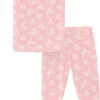KicKee Pants Short Sleeve Kimono Pajama Set - Lotus Butterfly, 5 Years