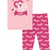 KicKee Pants Short Sleeve Graphic Tee Pajama Set - Calypso Pretzel Pup, 2T