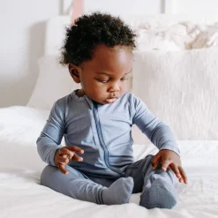 Kyte Baby Zippered Footie - Slate (3-6 months)