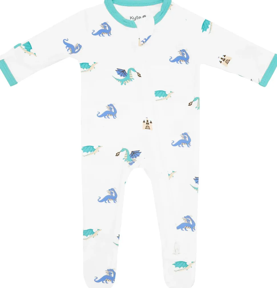 Kyte Baby Zippered Footie - Dragon (3-6M)