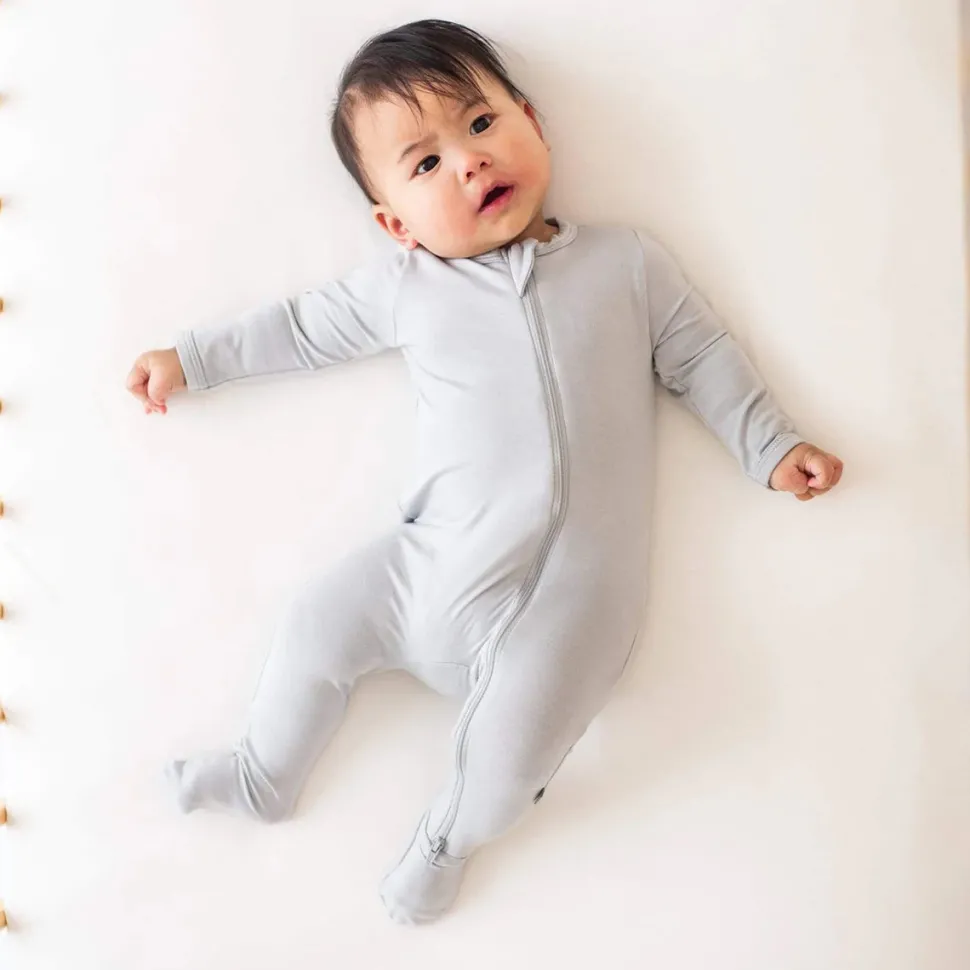 Kyte Baby Zippered Footie - Storm (0-3M)