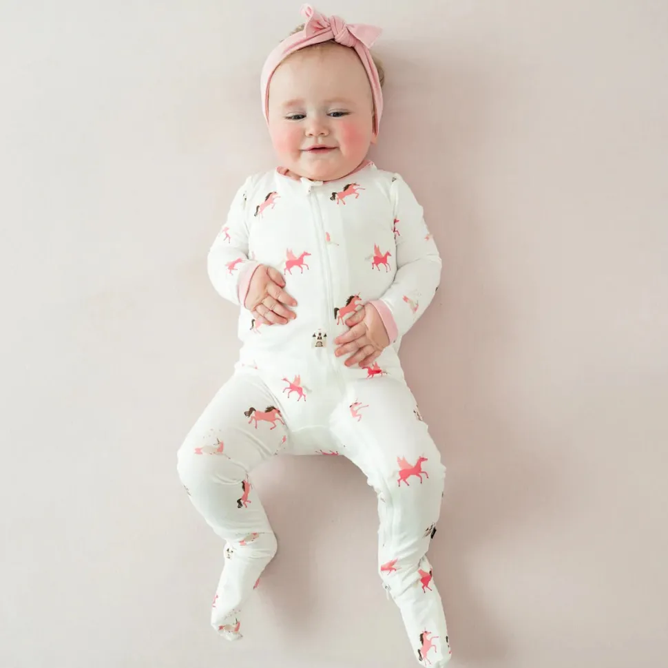 Kyte Baby Zippered Footie - Unicorn (3-6M)