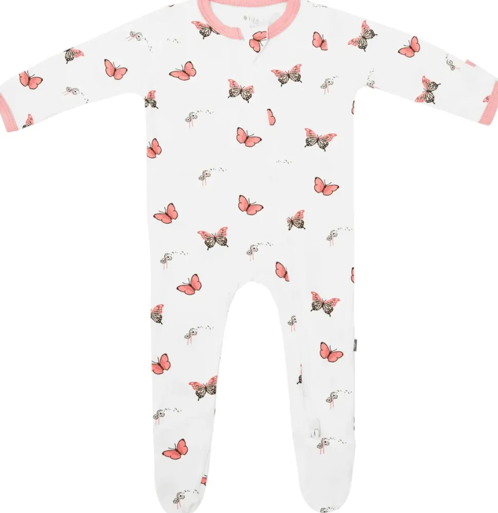 Kyte Baby Zippered Footie - Butterfly (6-12M)