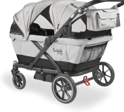 Larktale Caravan Coupe Quad (4 Seater) Stroller Wagon - Gray / Black