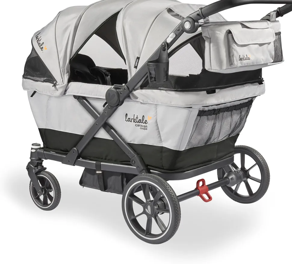 Larktale Caravan Coupe Quad (4 Seater) Stroller Wagon - Gray / Black